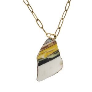 Abstract Broken China Paperclip Chain Necklace